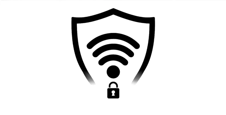 WiFi Logo with secure lock and shield