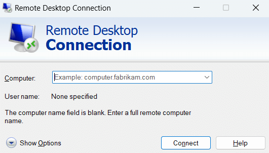 Remote Desktop Connection