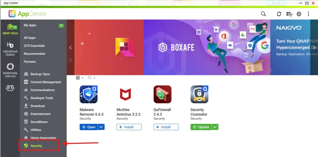Install Qnap Antivirus