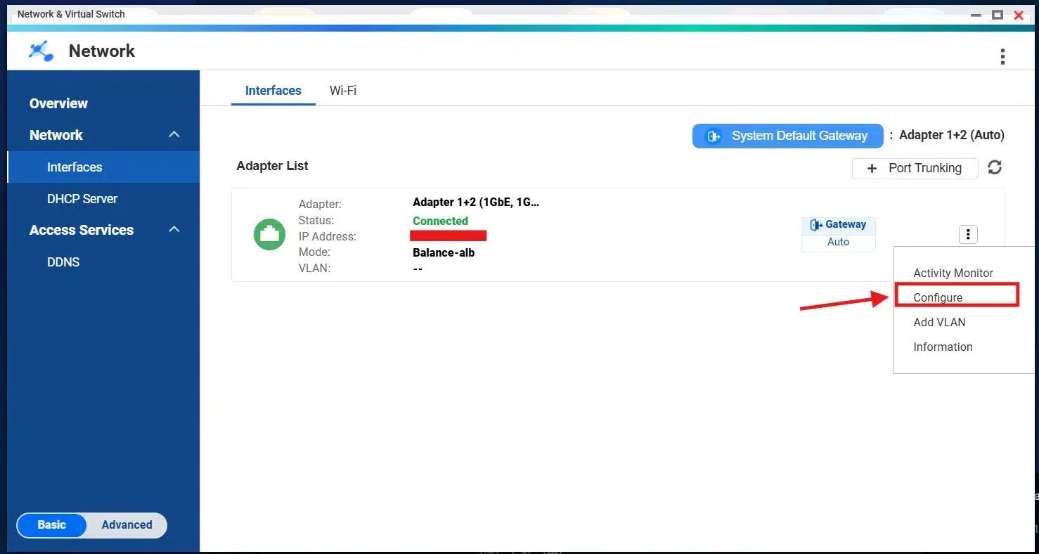 Configure Link Aggregation