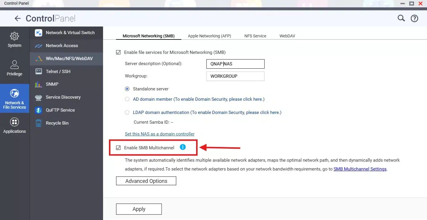 Optimize NAS Performance with SMB Multichannel