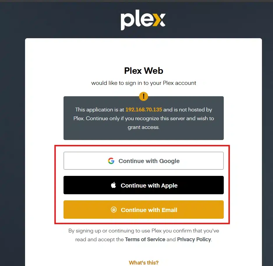 plex sign in